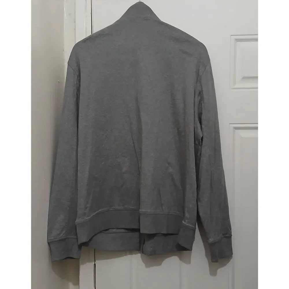 Banana republic mens xl LUXE TOUCH PERFORMANCE full zip soft sweatshirt gray